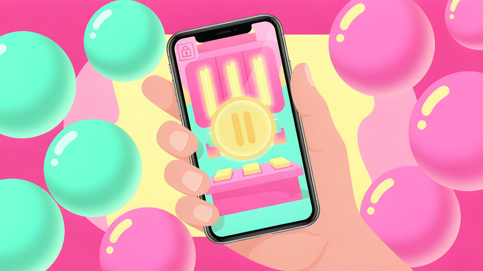Mobiles Spielen mit Pause-Funktion und Panikbutton bei BingBong